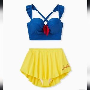Disney Snow White Blue Tie-Front Underwire Bikini Top & Bottom